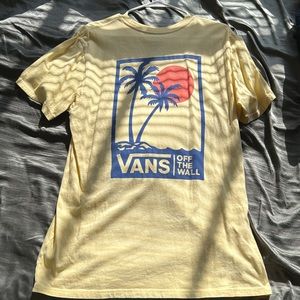 Vans Graphic T-Shirt, Yellow, Size Large, Like New